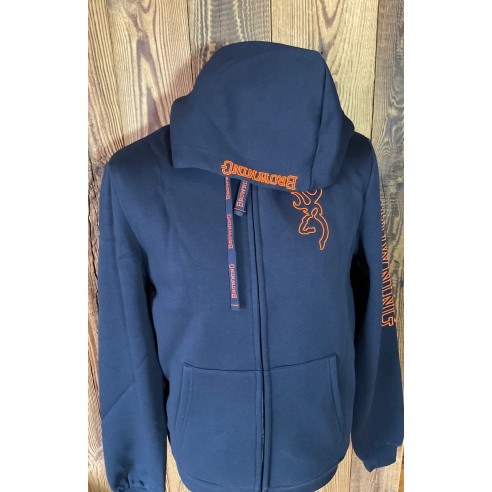 Sweatshirt  sport Zip Bleu Browning Snapshot