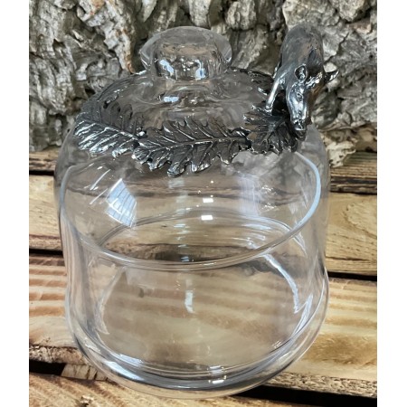 Cloche verre étain sanglier