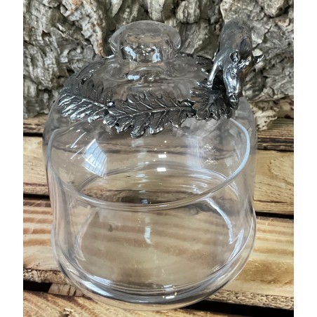 Cloche verre étain sanglier