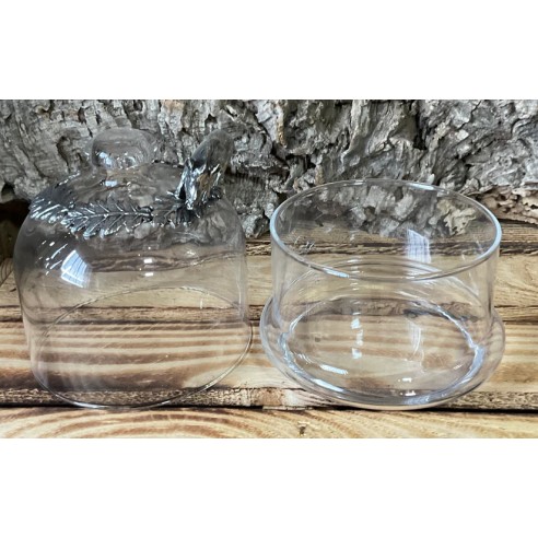 Cloche verre étain sanglier