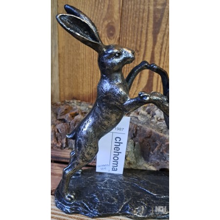 Couple de lièvres sur pattes