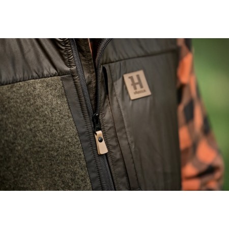 Gilet Harkila Polaire Kalix green / brown