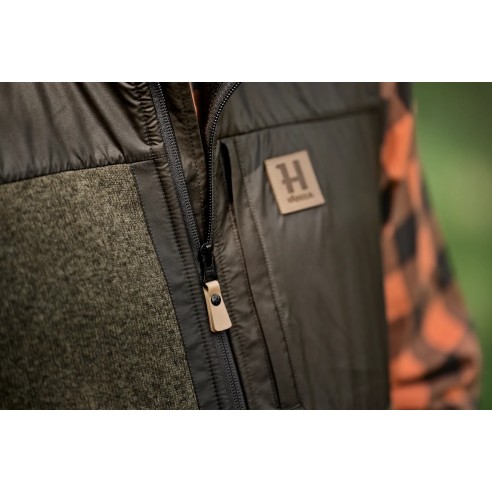 Gilet Harkila Polaire Kalix green / brown