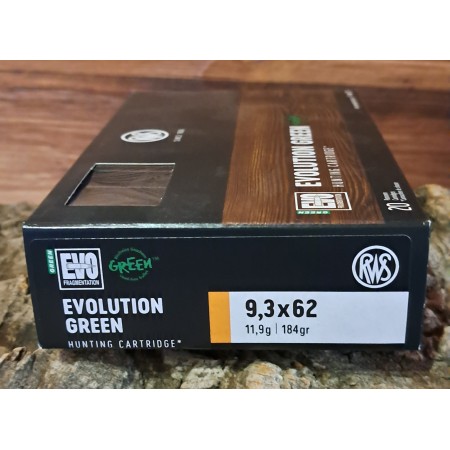 BALLES RWS 9.3X62 EVO GREEN 11.9G / 184GR
