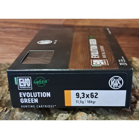 BALLES RWS 9.3X62 EVO GREEN 11.9G / 184GR