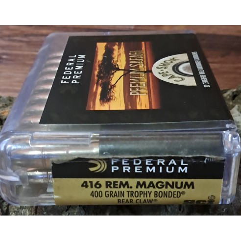 BALLES 416 REM FEDERAL / 400 GRAINS TROPHY