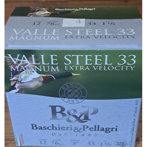 CARTOUCHES BP VALLE STEEL 33 PLOMBS 4