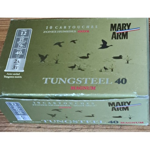 CARTOUCHES TUNGSTEEL 40 MAGNUM CAL 12 N°2A 3T