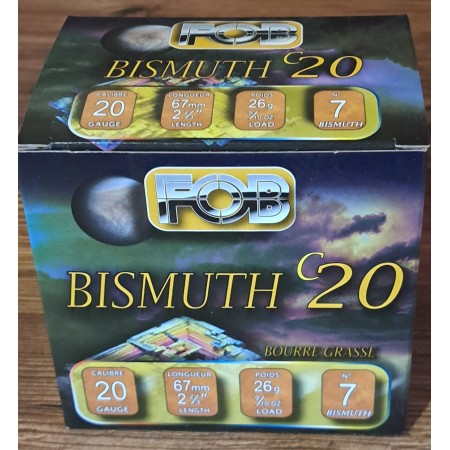 Cartouches Fob Bismuth cal 20 en 7 26grs