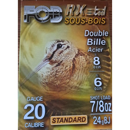 Cartouches Fob RX Steel sous bois 24grs en 6/8 cal 20