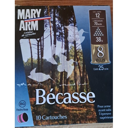 CARTOUCHES MARY ARM BECASSE N°8 EN 38GRS