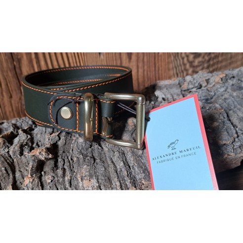 Ceinture Mareuil orange et bronze