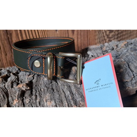 Ceinture Mareuil orange et bronze