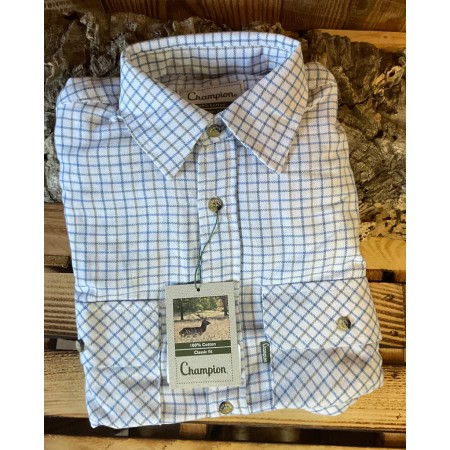 Chemise Champion Tattersall bleue