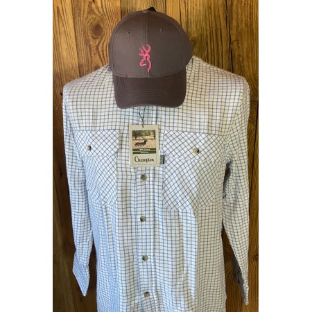 Chemise Champion Tattersall bleue 2