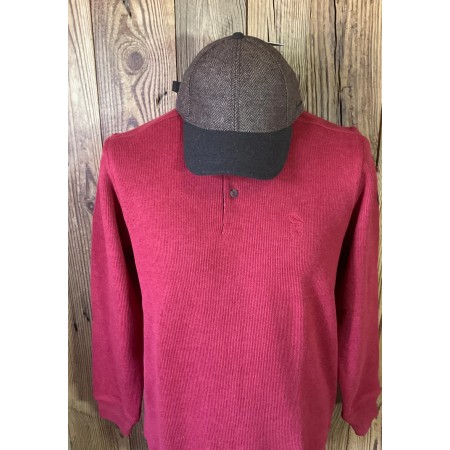 Pull Lovergreen Col Boutons Cerise 2