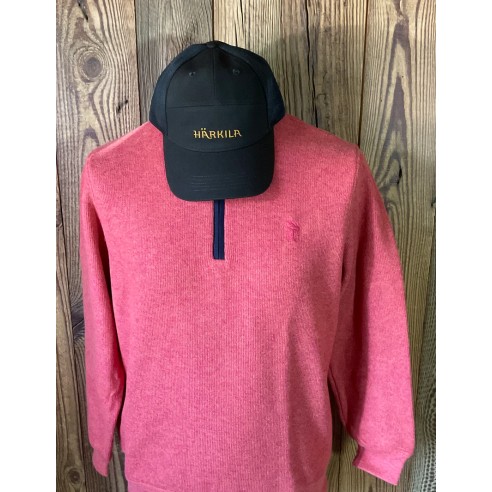 Sweat zip laine sanguine