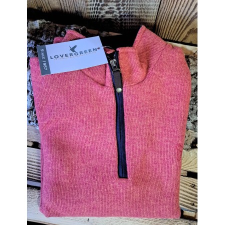 Sweat zip laine sanguine