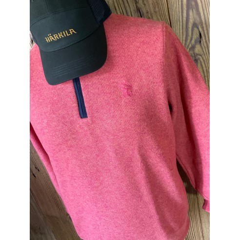 Sweat zip laine sanguine