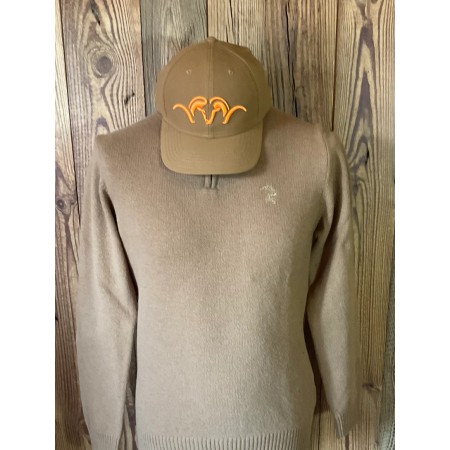 Pull zip beige laine Lovergreen 2